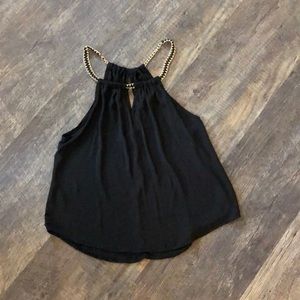 Fashion magazine black Halter